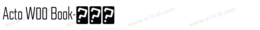 Acto W00 Book字体转换